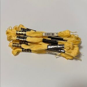23 DMC (color 744) Yellow Embroidery Floss Skeins